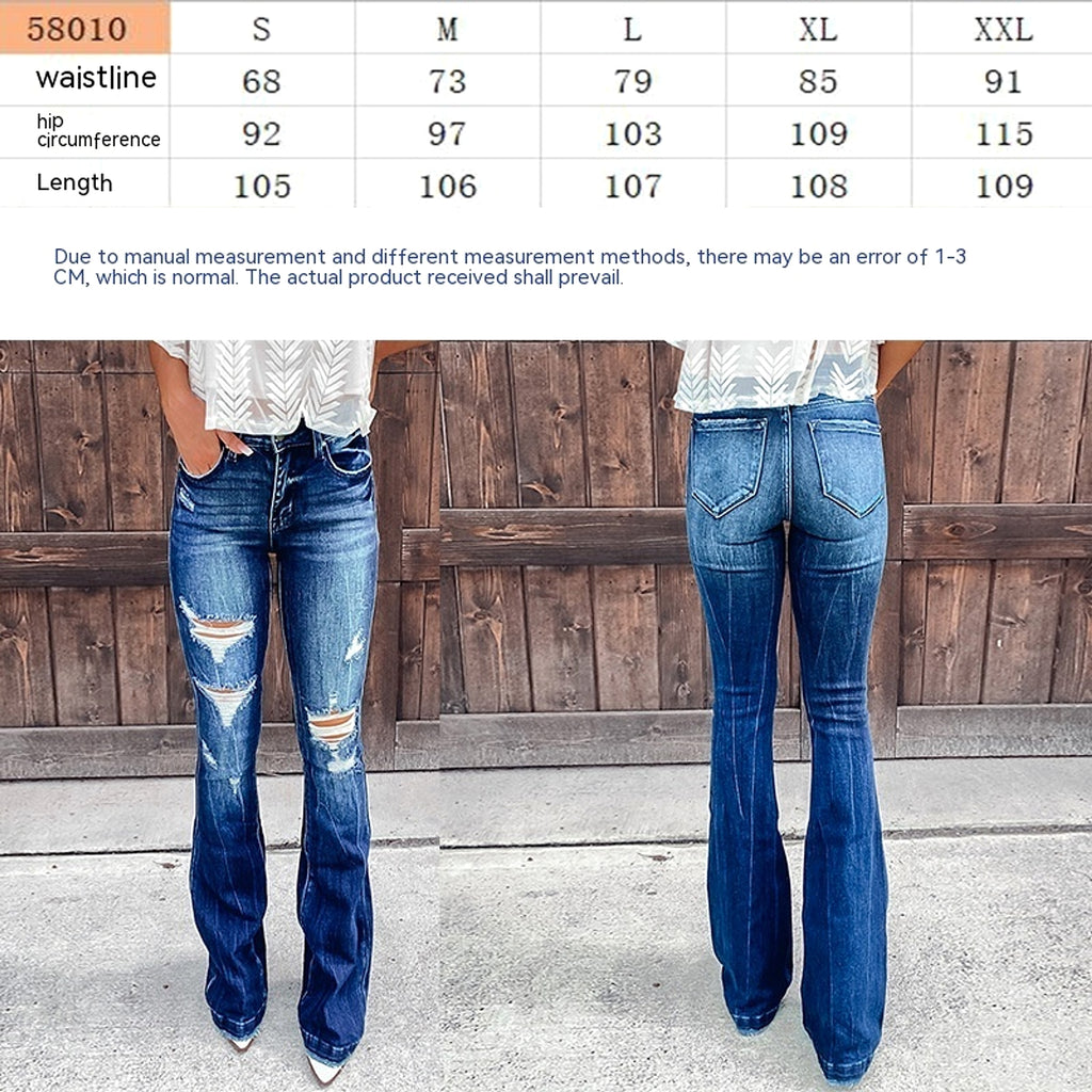 UrbanFade™ – Women's Ripped High-Waist Jeans - enhanced image 1