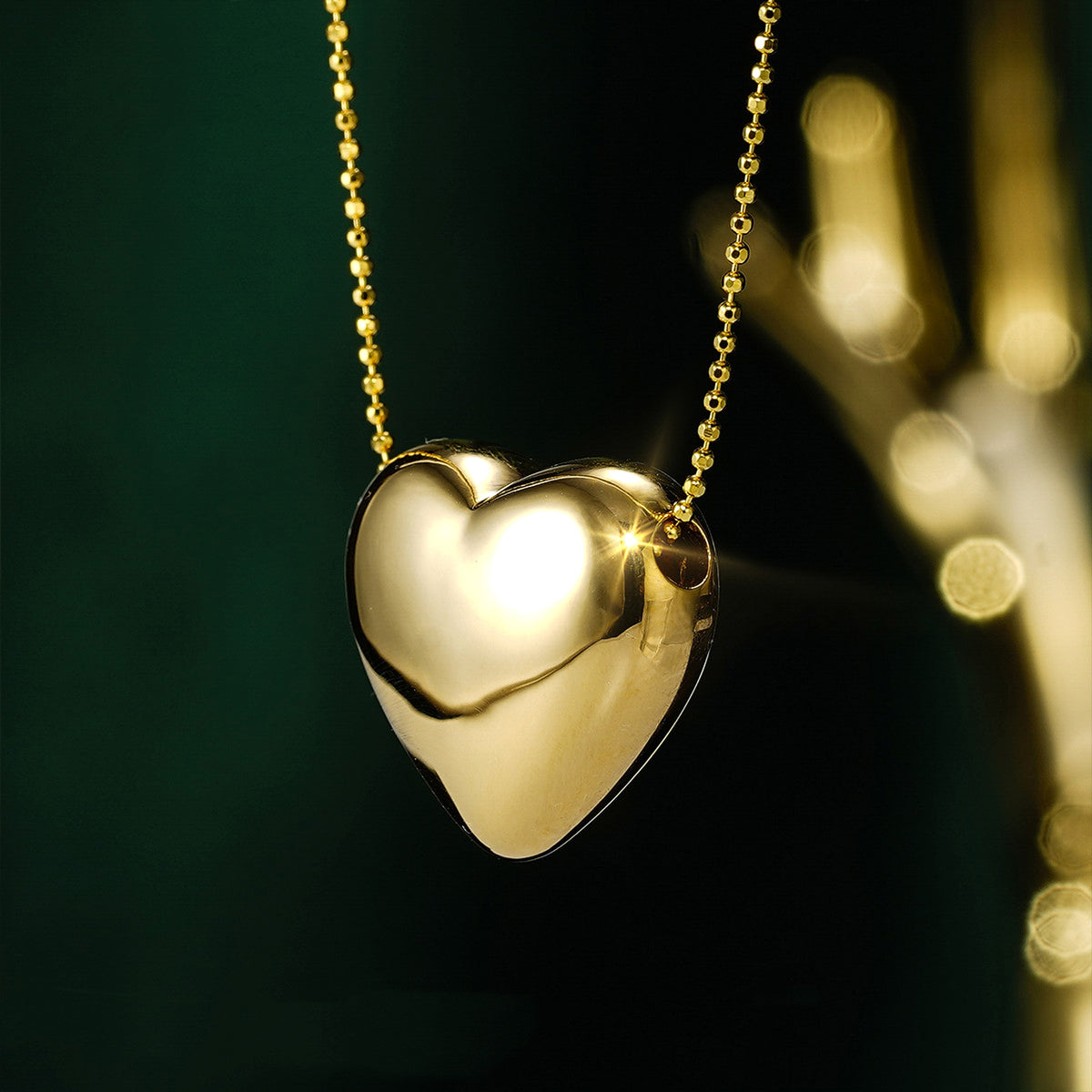 AuriLuxe™ – Personalized 18K Gold Love Pendant Necklace - enhanced image 1