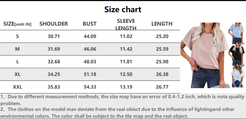 Women's Shirt Short-sleeved Cotton And Linen Top T-Shirt - enhanced image 1