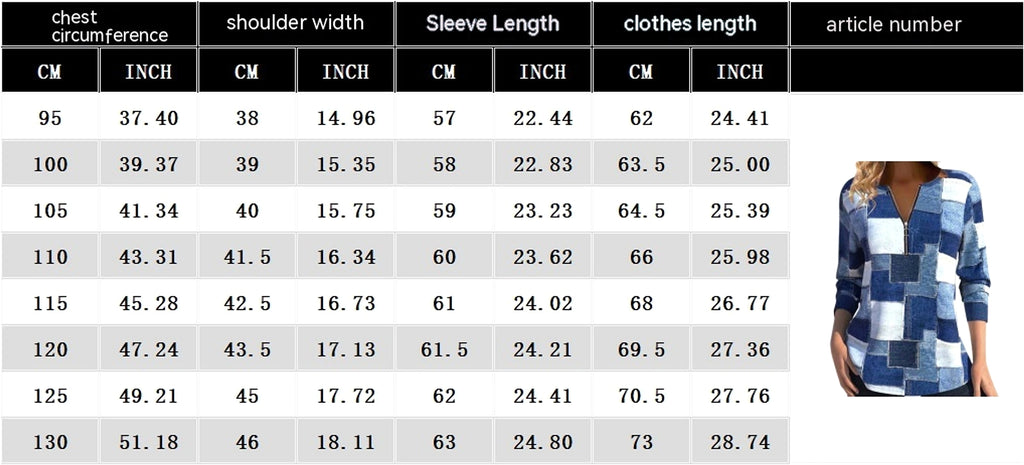 Women's Zipper Long Sleeve Geometric Top T-Shirt - enhanced image 1
