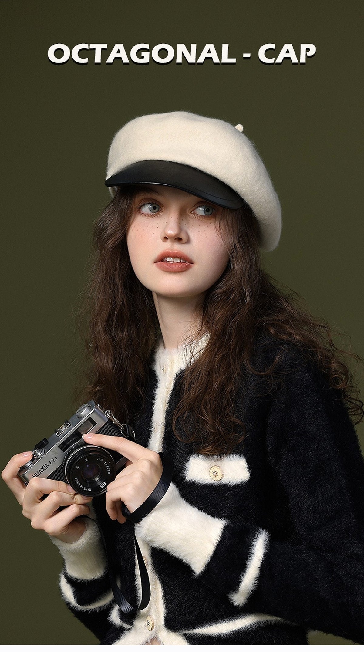 Wool Blended Women's Windproof And Warm Vintage Painter Hat Beret - enhanced image 1