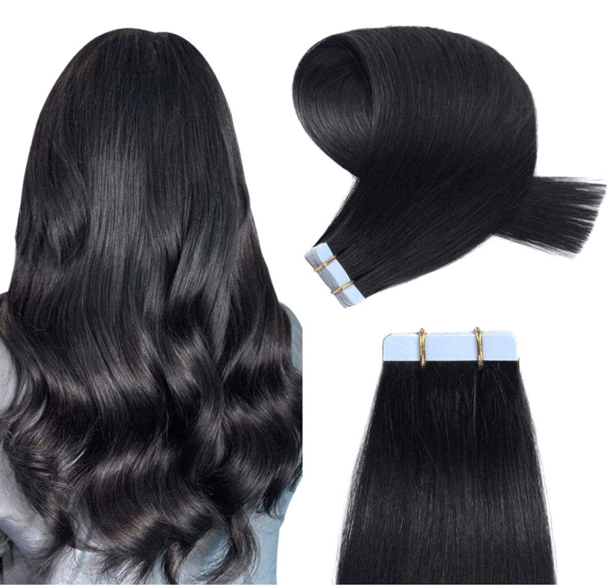 No Trace Invisible Extension Piece Female Real Hair - enhanced image 1