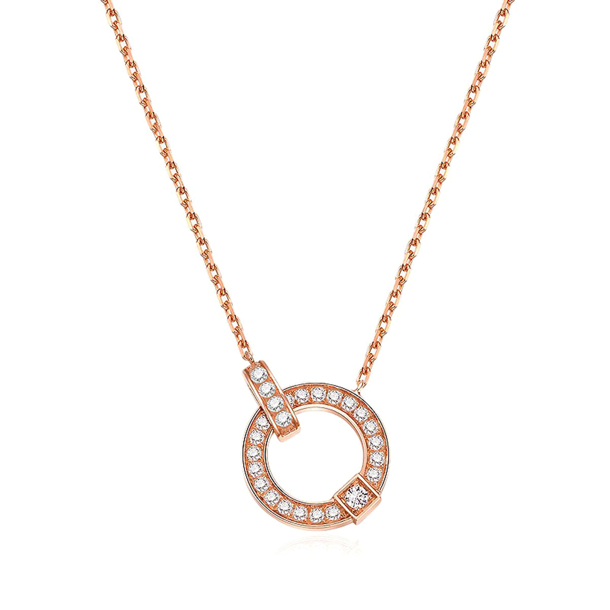 18K Fashion Diamond Clavicle Necklace - enhanced image 2