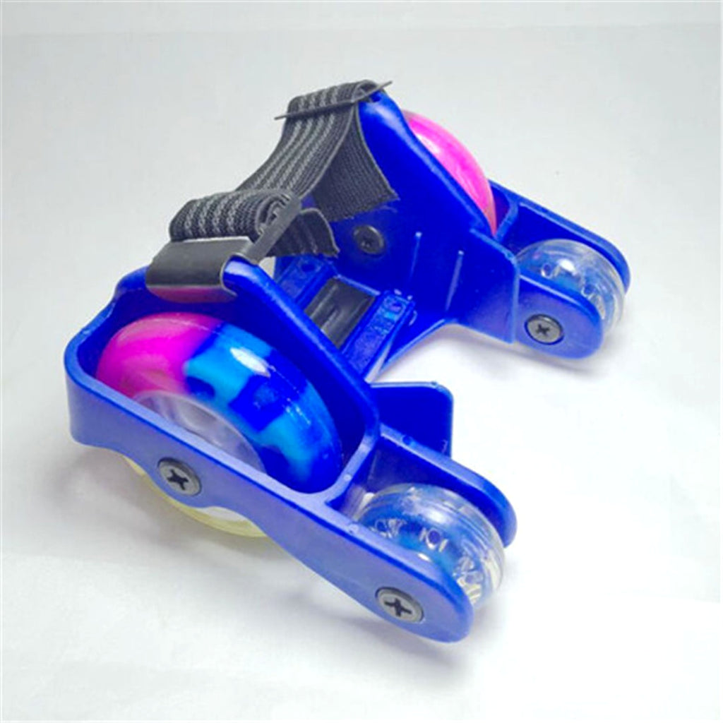 One 1Pair Children Roller Skates Adjustable Size Four-wheeled PU 4 Fire Wheels - enhanced image 2