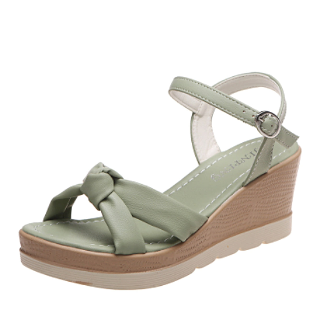25 Edition – White Bow Wedge Heels - enhanced image 2