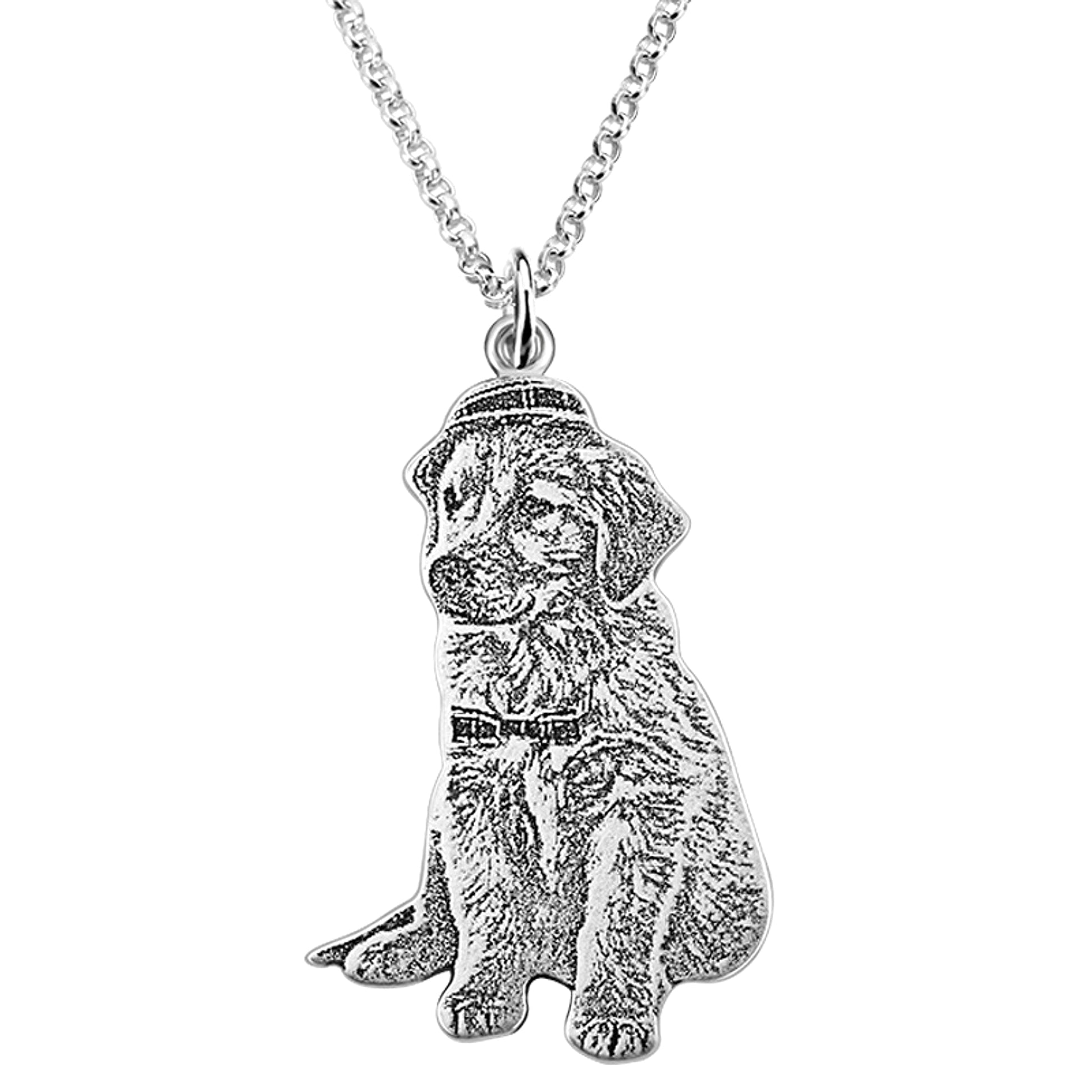 Personalized Pet Memorial Necklace – Custom Engraved Cat & Dog Pendant - enhanced image 2