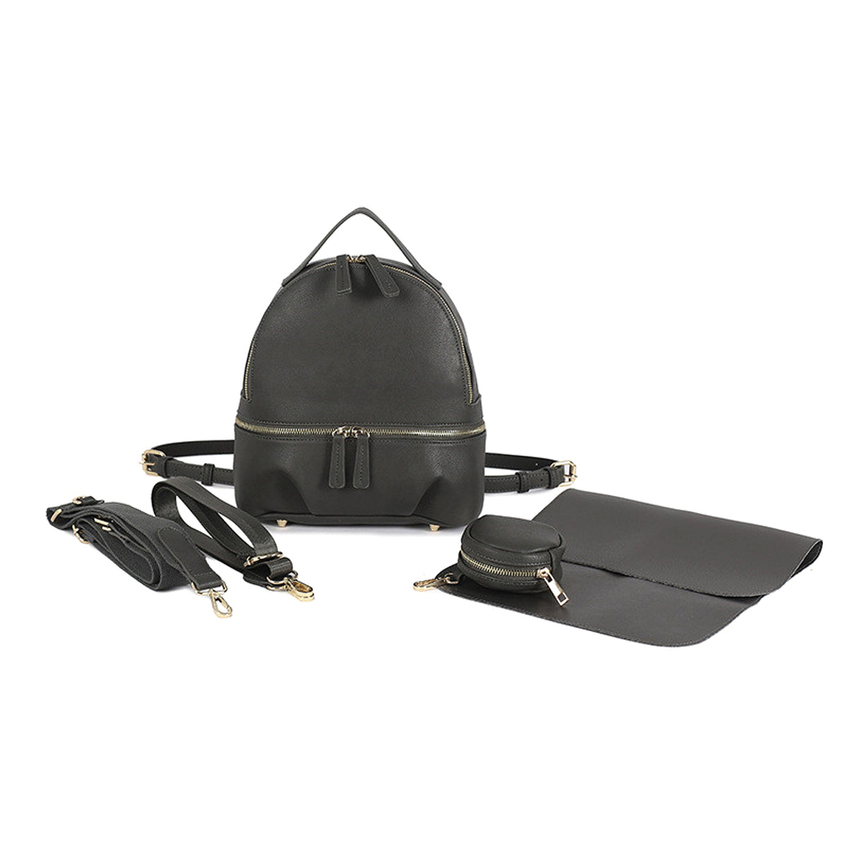ALLFASHION™ – MiniLeather UrbanMOM Backpack - enhanced image 2