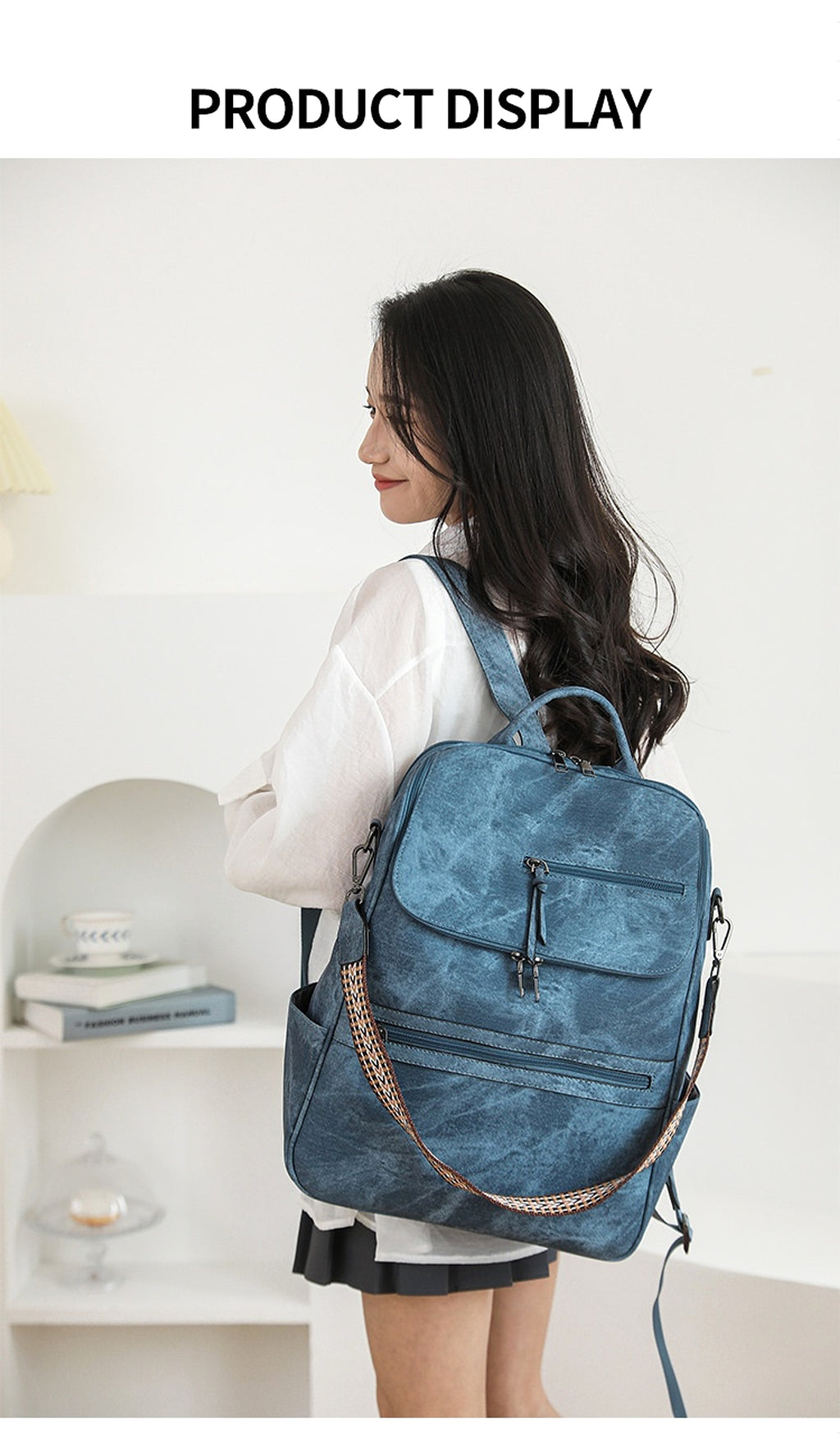 ALLFASHION™ – RetroSense™ College Backpack - enhanced image 2