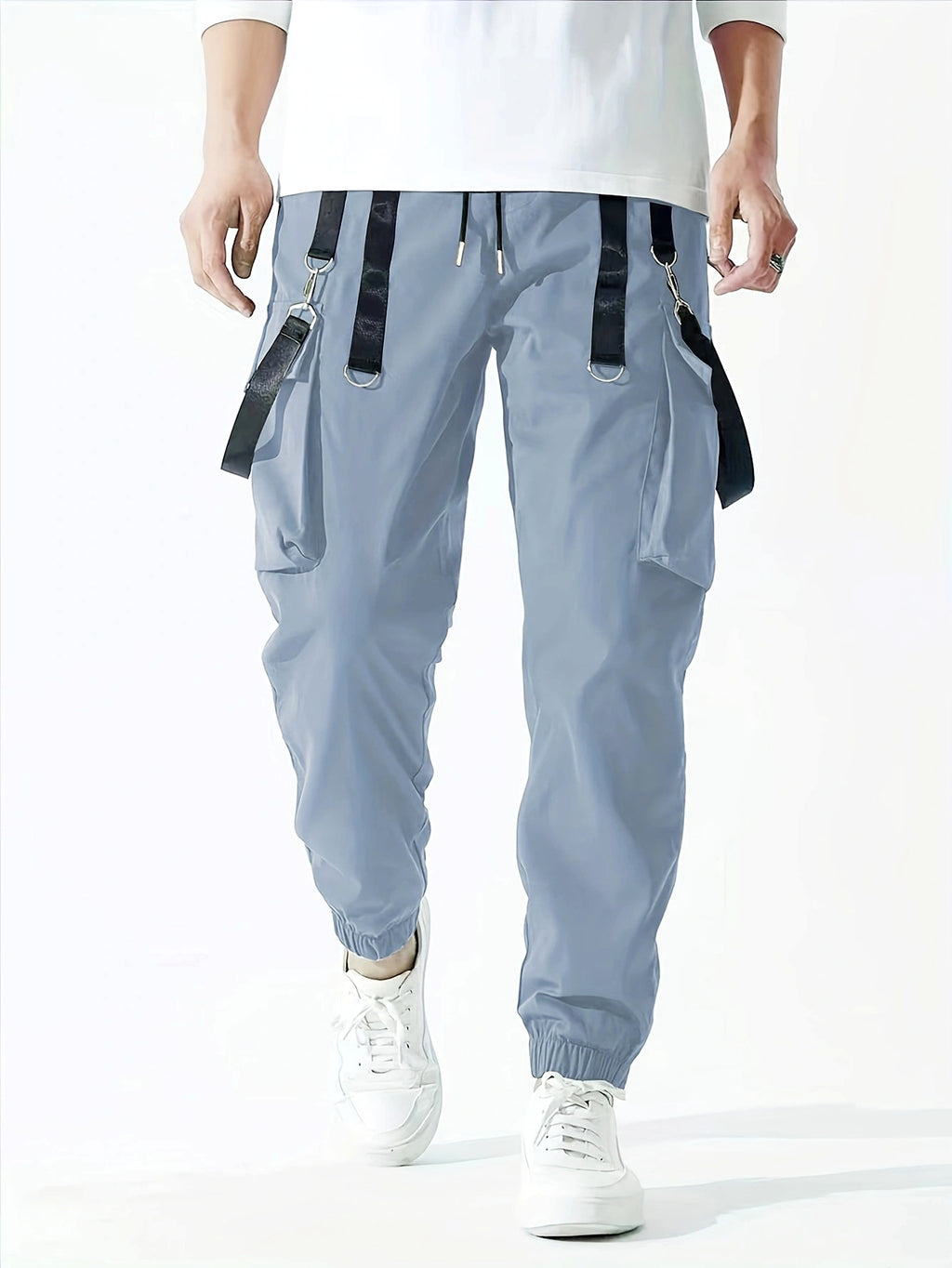B.1 Ribbon Overalls Drawstring Sports Trousers Pants - enhanced image 2