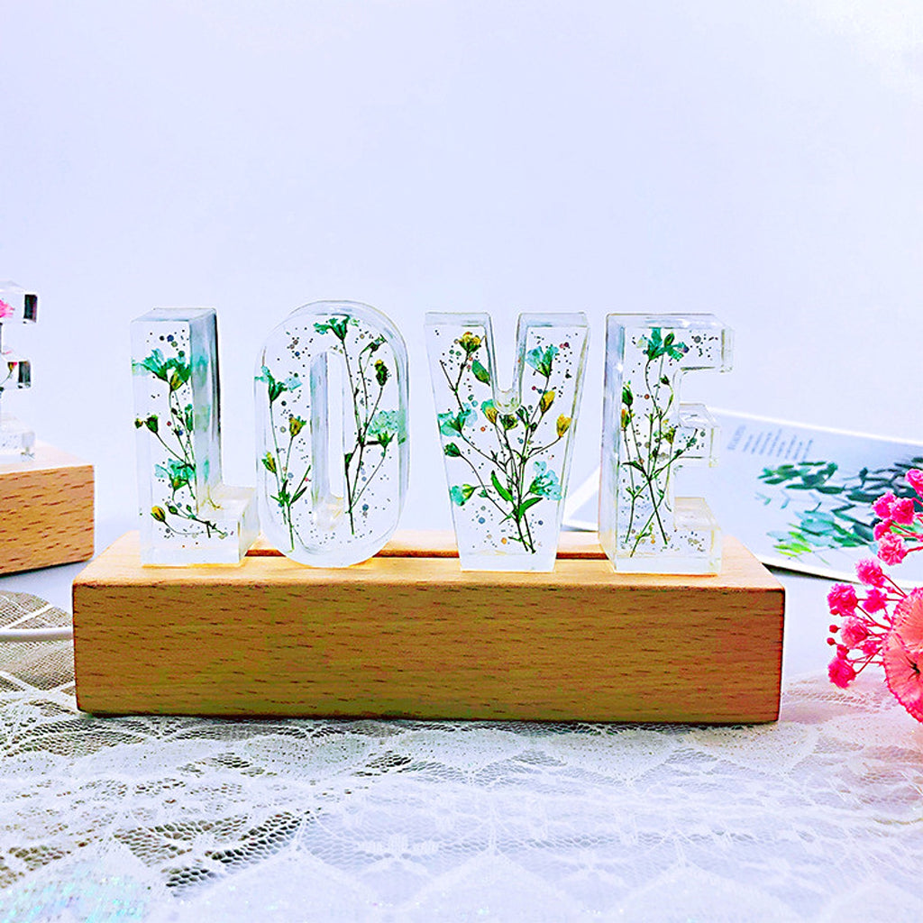 BloomLetter™ – Personalisierbares Blumen-Nachtlicht mit Holzrahmen & LED - enhanced image 2