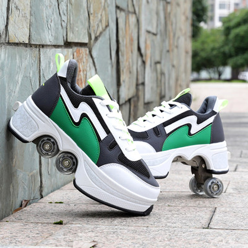 Breathable Childrens Heelys Single And Double Roller Skates - enhanced image 2