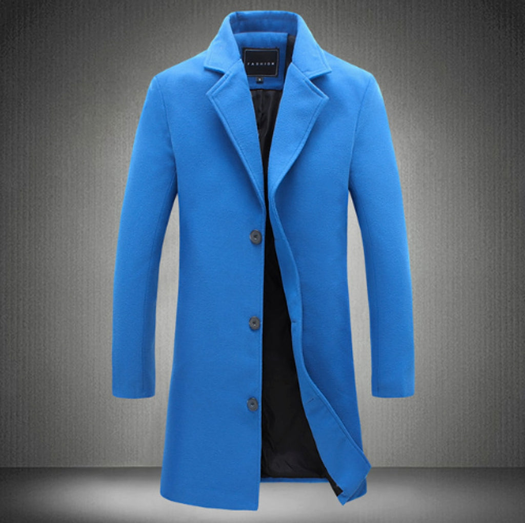 Casual Business Woolen Trench Coats - enhanced image 2