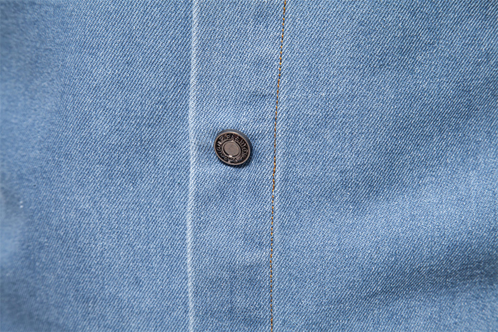 Casual Long Sleeve Washed DressShirt - enhanced image 2
