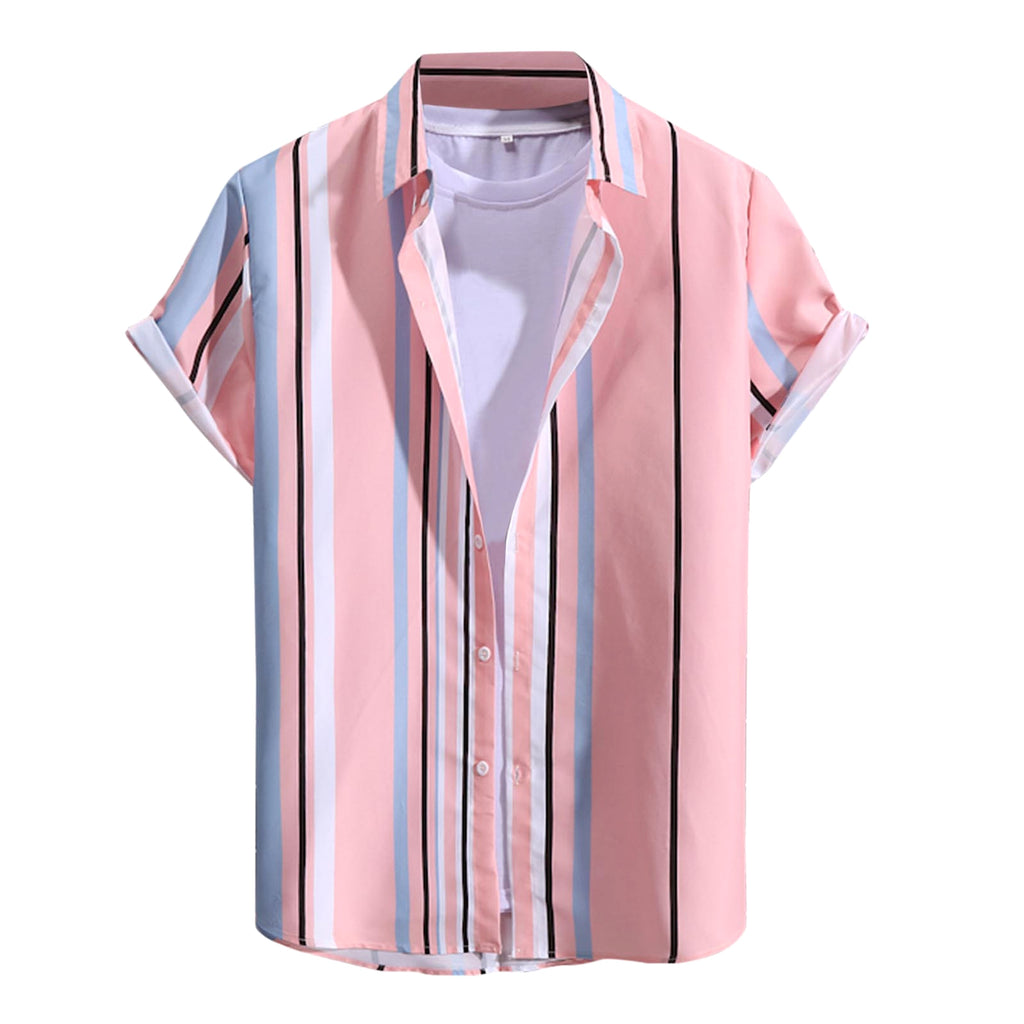 Casual Men DressShirt Stripes - enhanced image 2