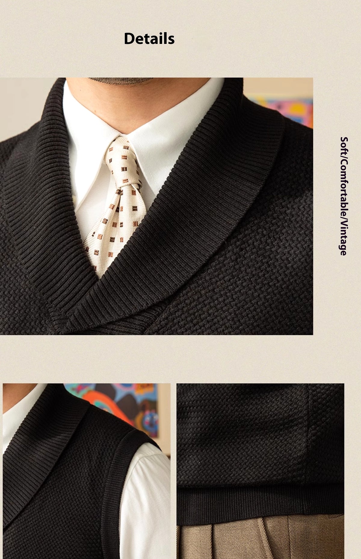 Casual Retro Warm Sweater Vest - enhanced image 2