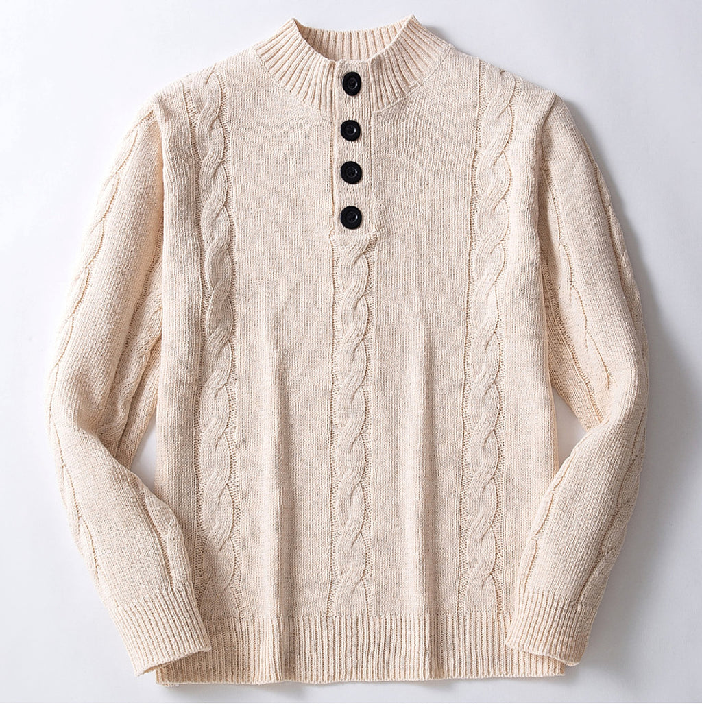 Casual Twisted Flower Solid Color Pullover Sweater - enhanced image 2