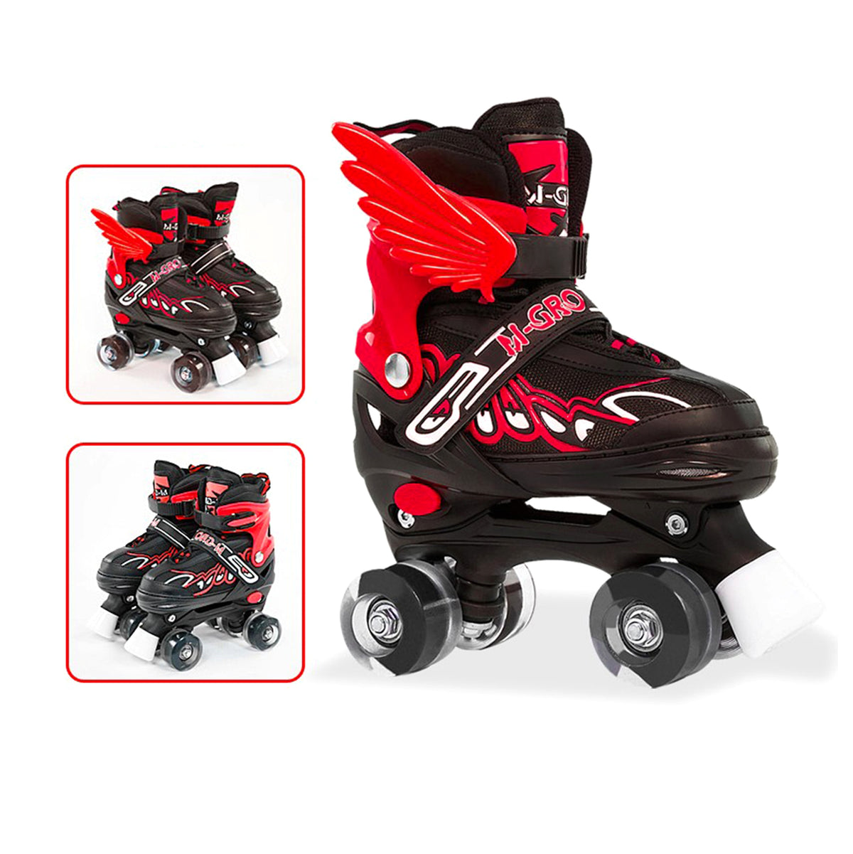 Children Adjustable Skates Roller Skates Boys Girls Kid's Roller  4-Wheels Outdoor Sports Skates - enhanced image 2