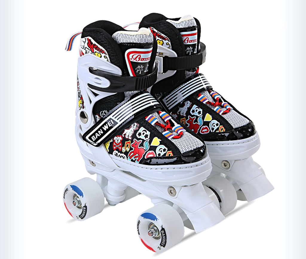 Children's Double-row Four-wheel Roller Skate Protective Gear Set - enhanced image 2