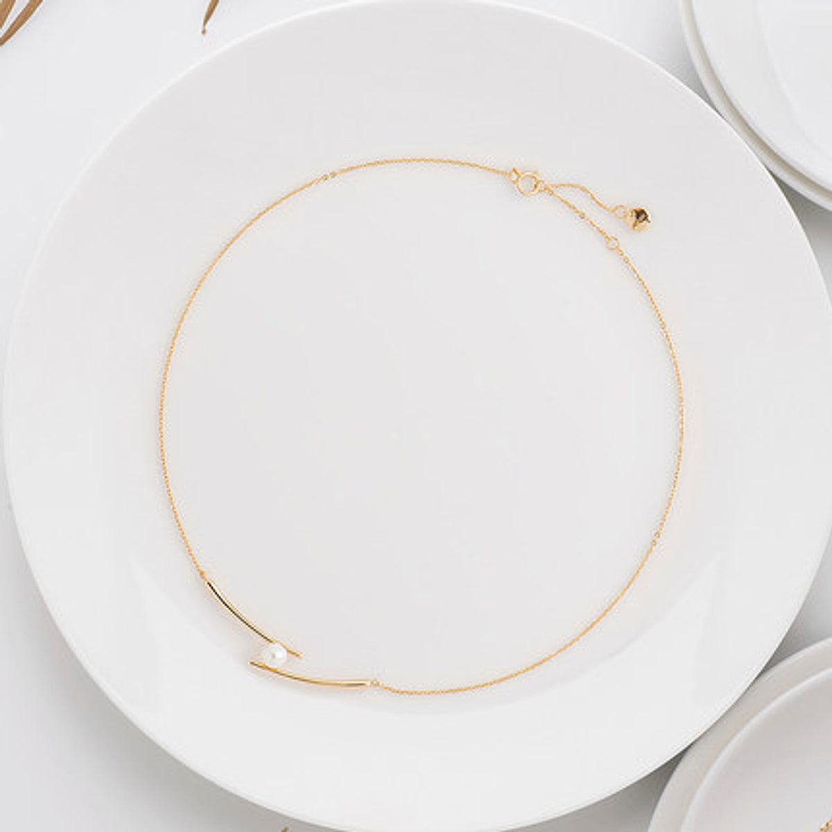LuxeBaré™ – Chopsticks Clavicle Chain Necklace - enhanced image 2
