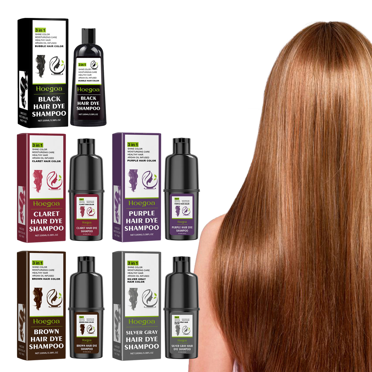 CLARET™ Hair Dye Shampoo – Color & Care in One Step - enhanced image 2