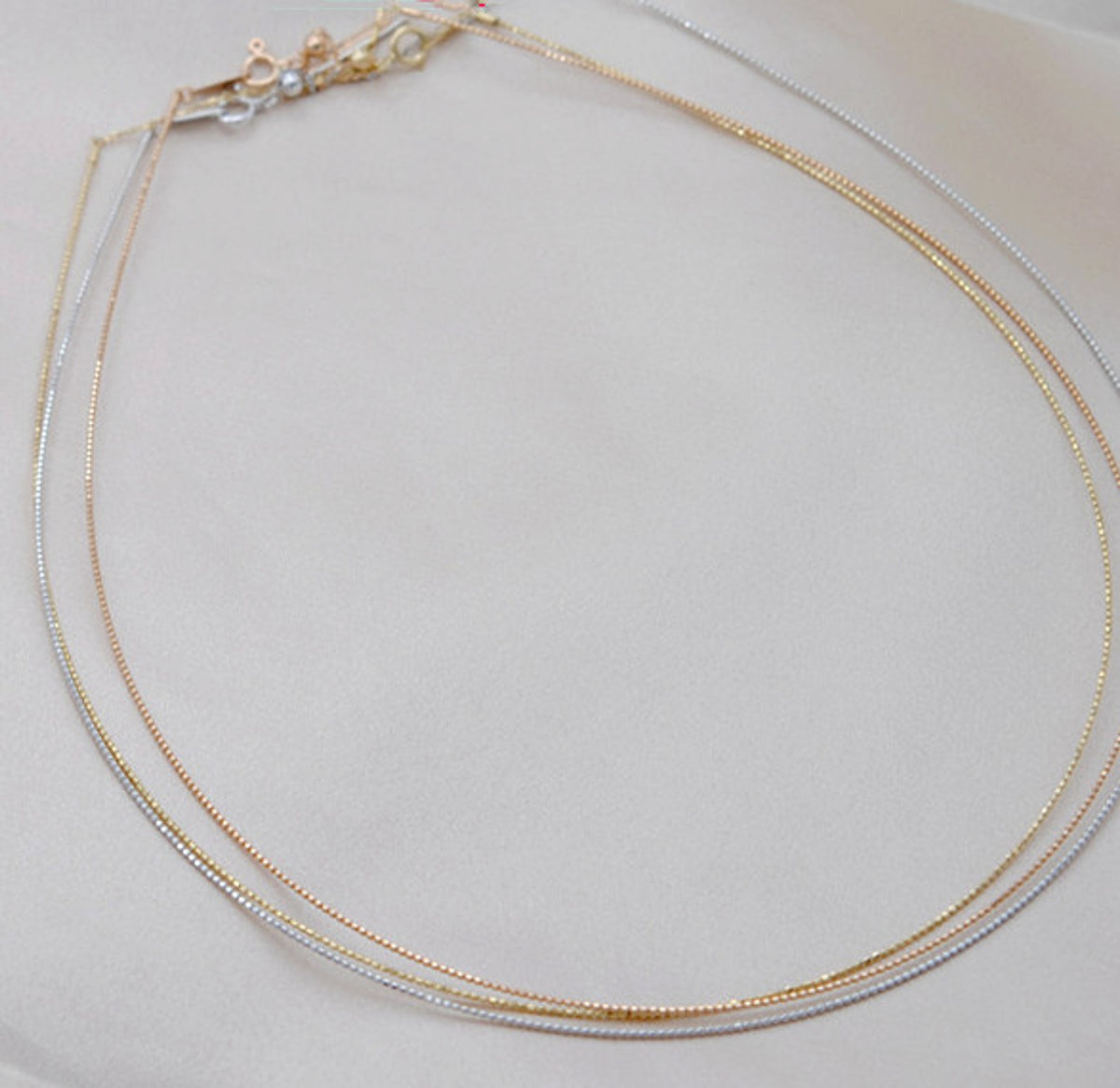 Collar Adjustment Chain 18K Gold Necklace Sleeve Chain Empty Holder DIY Accessories - enhanced image 2