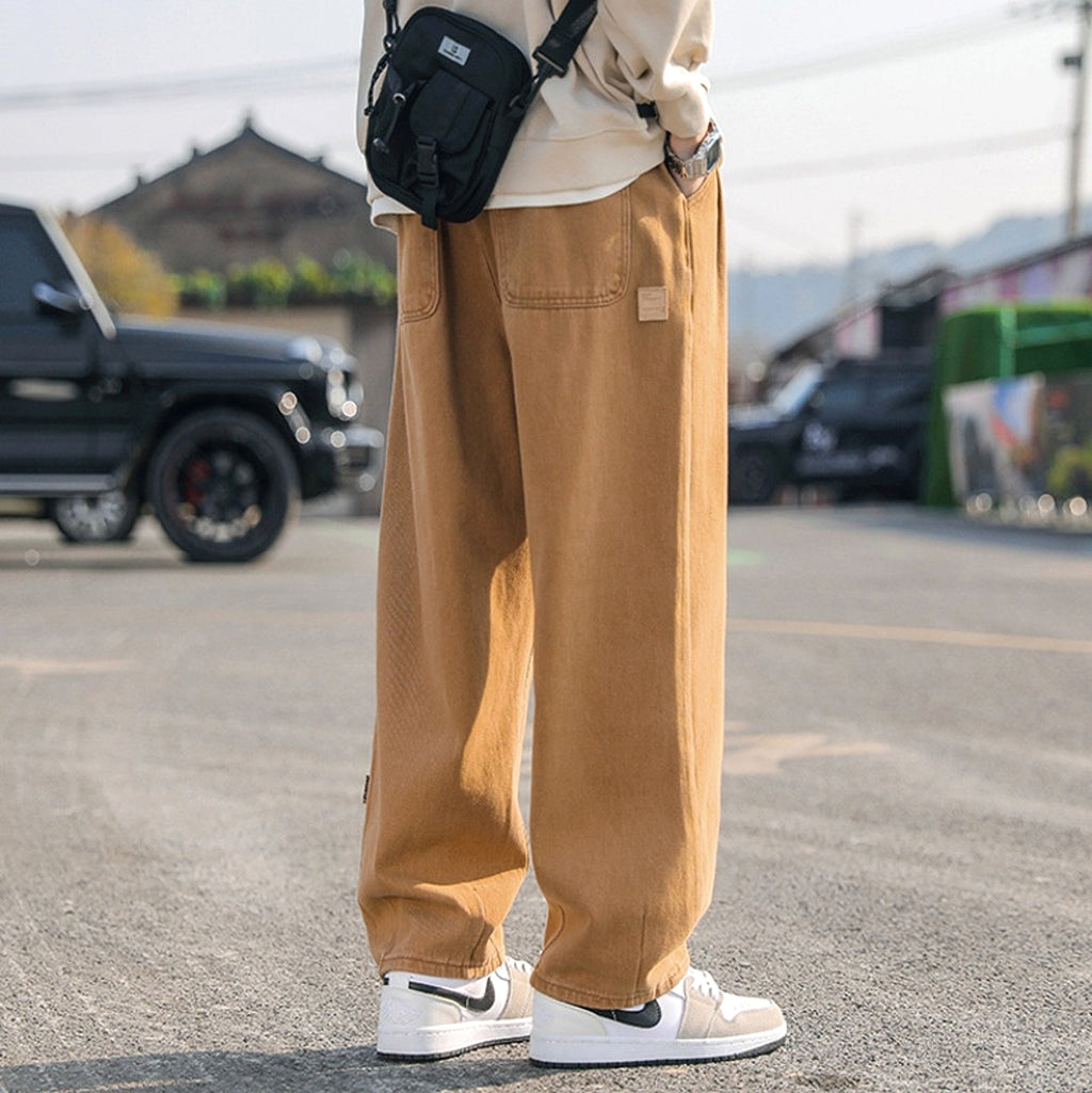 Cotton Pants Men's Casual Straight-leg Pants (Jeans) - enhanced image 2