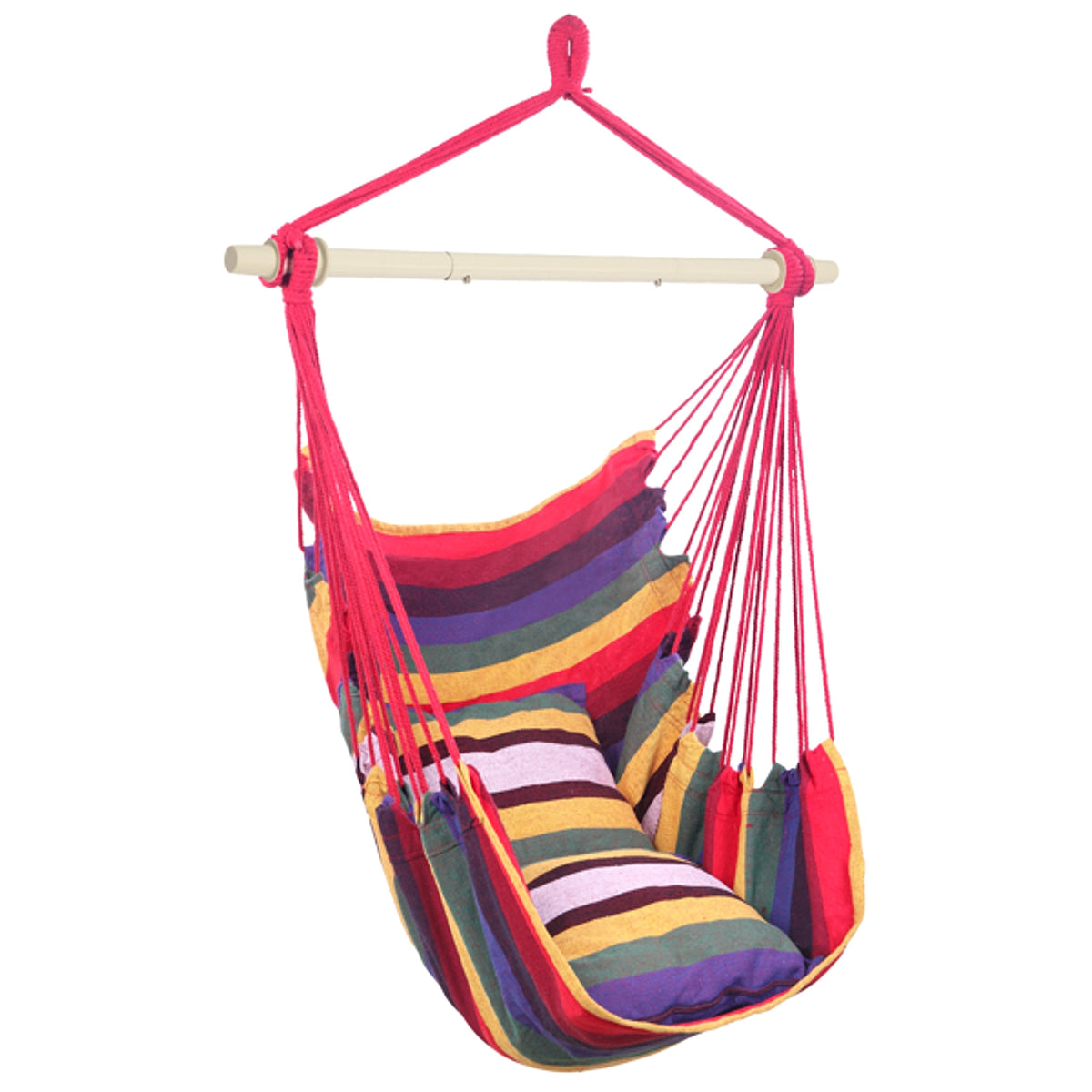 CozyCloud™ – Rainbow Hanging Chair with 2 Cushions - enhanced image 2