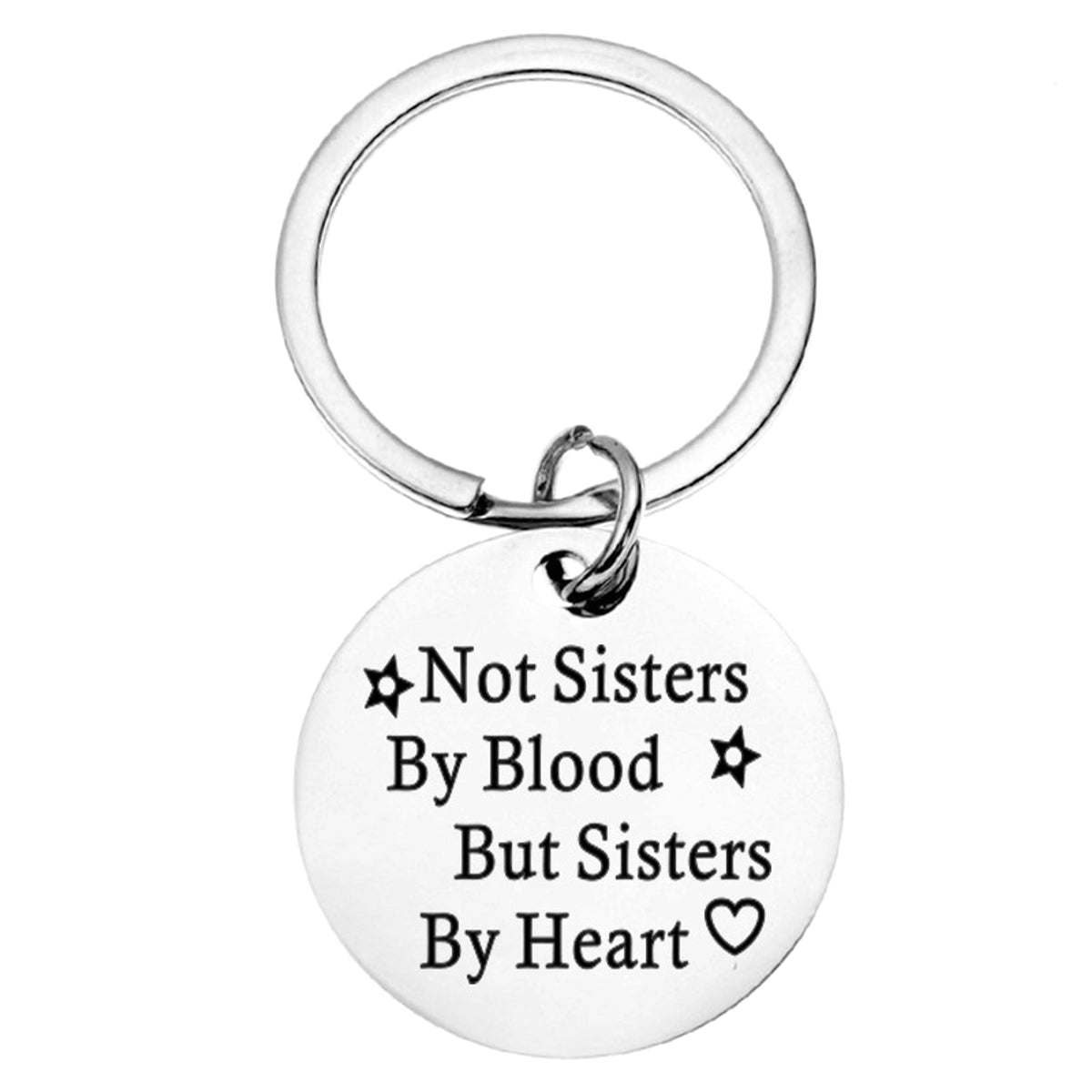 Personalized Stainless Steel Round Keychain – Engraved Pendant for Friends & Family - enhanced image 2