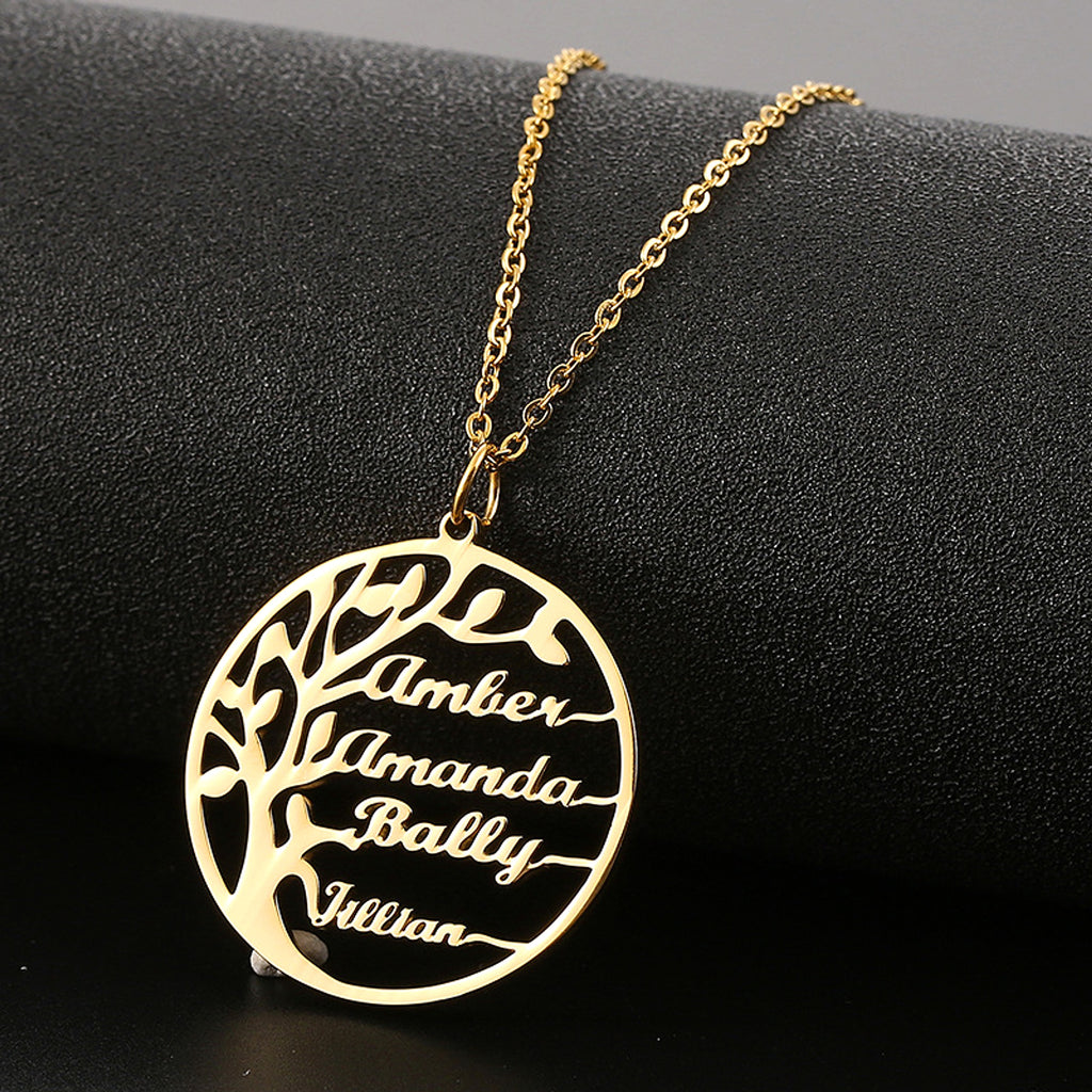 Personalized Name Circle Pendant Necklace – A Unique & Meaningful Keepsake! - enhanced image 2
