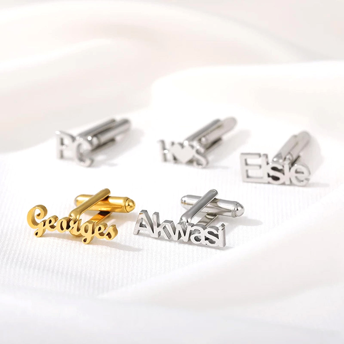 Custom-Made Vintage Name Cuff Nail Commemorative Jewelry - enhanced image 2