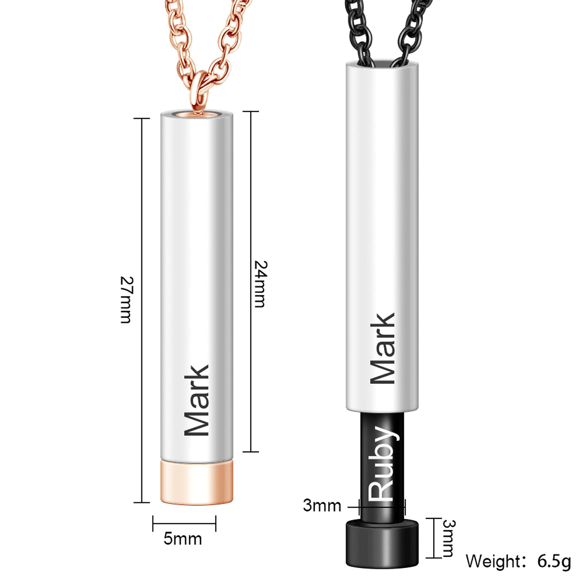 Personalized Lovers Name Necklace – Elegant Custom Jewelry for a Special Connection - enhanced image 2