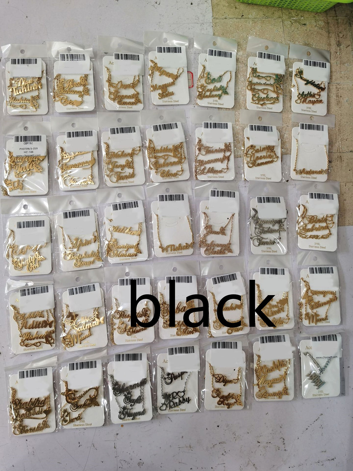 DIY One Piece Cut Name Jewelry Letter Zircon Diamond Necklace - enhanced image 2