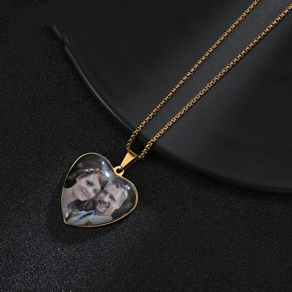 DIY Stainless Steel Love Photo Necklace - enhanced image 2