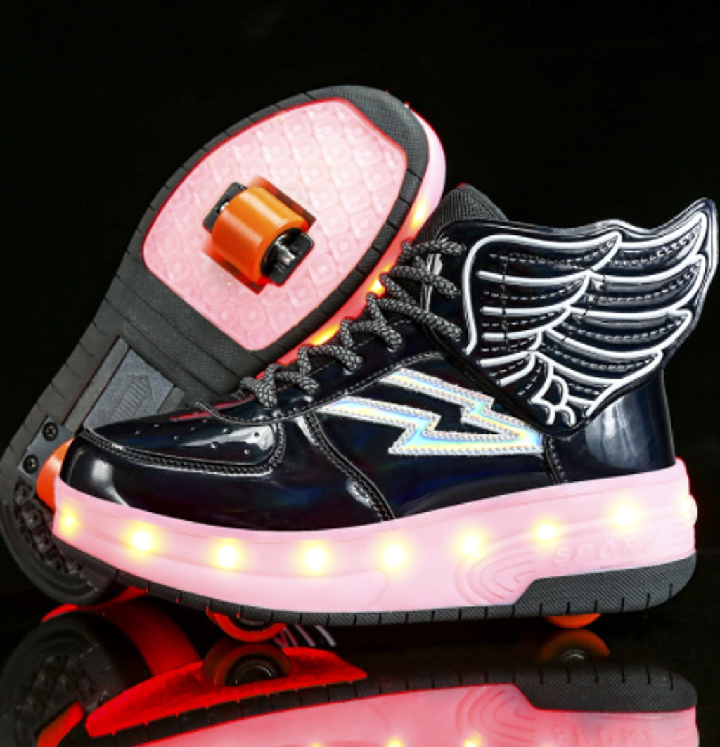 Double Wheel Led Light Shoes Wheel Student Roller Skates - enhanced image 2
