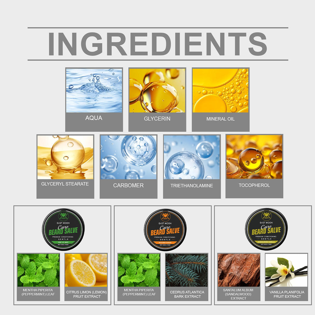 EAST MOON™ – Beard Salve Series for Nourishment, Moisture & Cleansing - enhanced image 2