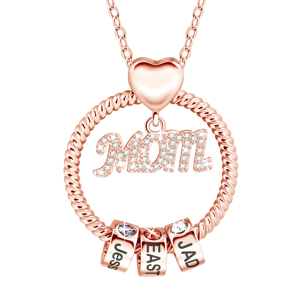 Engraved Birthstone Name Necklace – Personalized Jewelry for Women - enhanced image 2