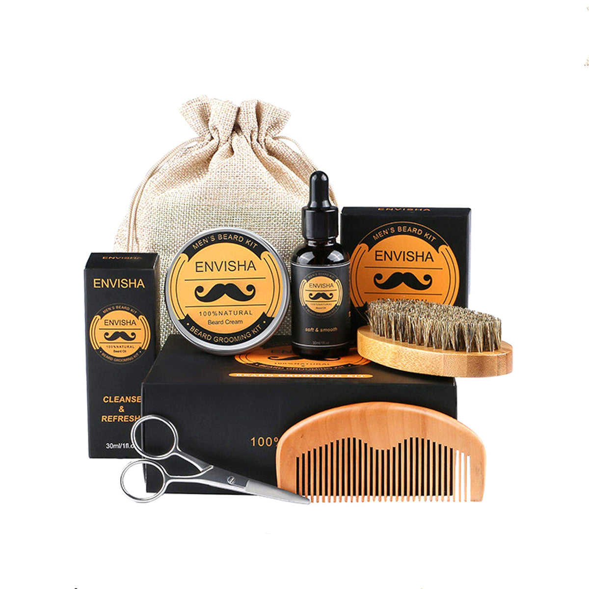 ENVISHA™ – 6-Piece Beard Grooming Kit for Men - enhanced image 2