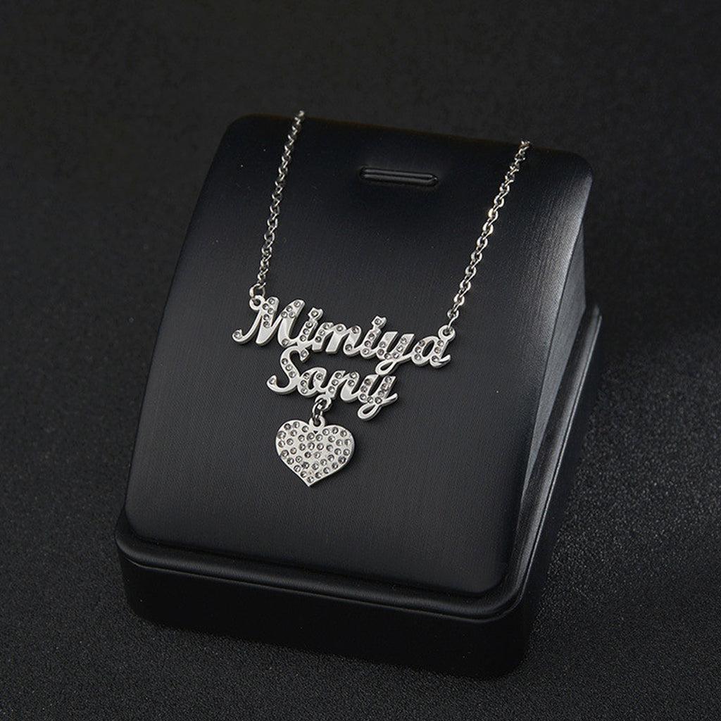 European And American Stainless Steel Name Necklace Personalized - enhanced image 2
