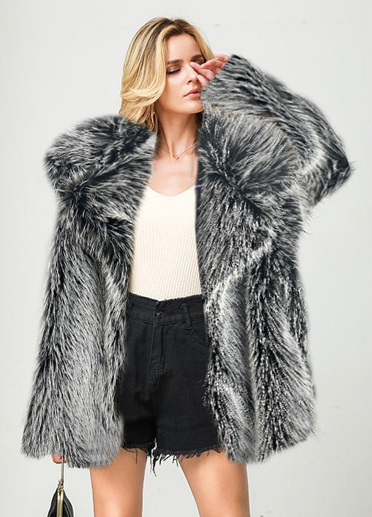 A.1 Fall Winter Fashion Mid-length Coat Set Warm Jacket Women - enhanced image 2