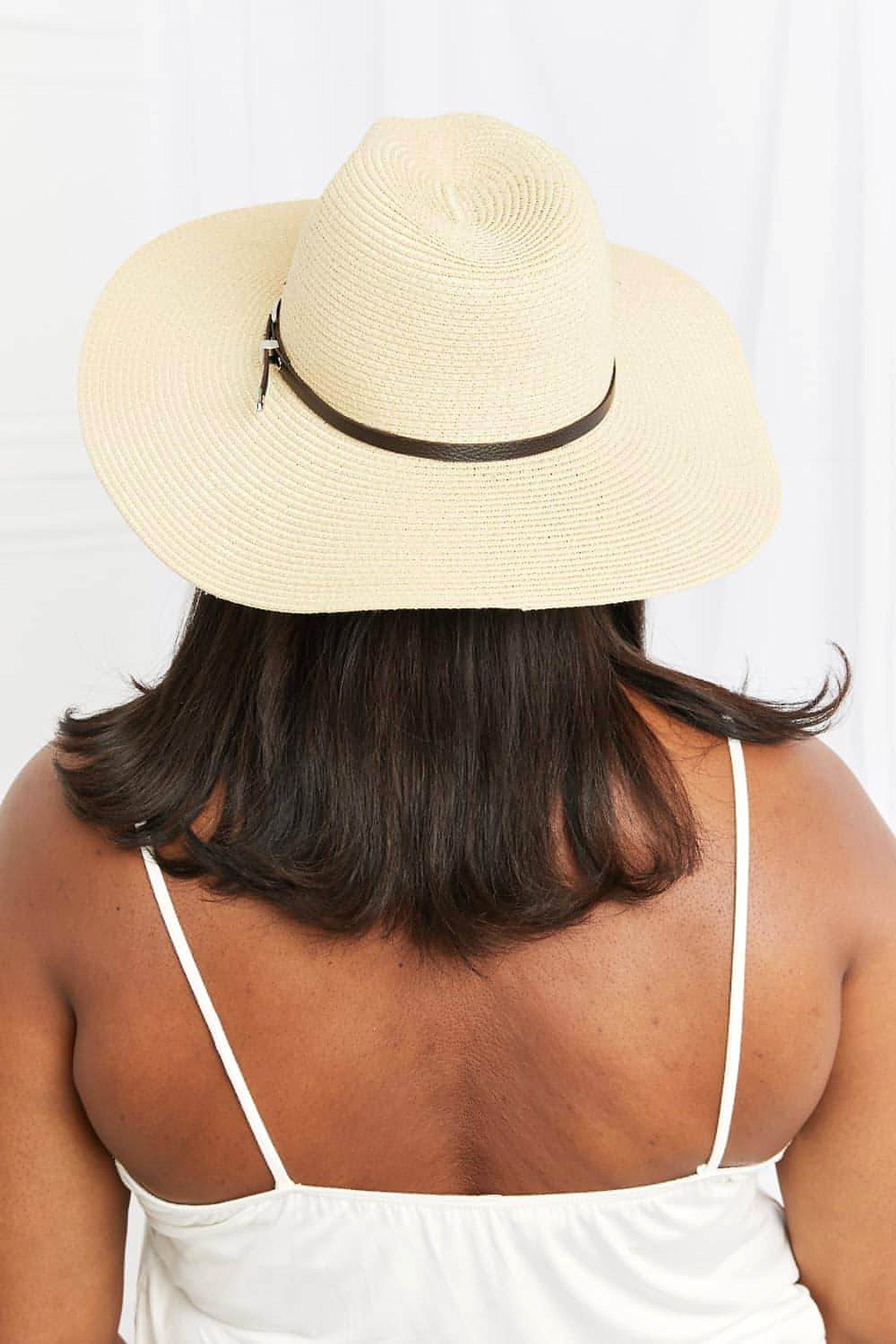 Fame Boho Summer Straw Fedora Hat - enhanced image 2