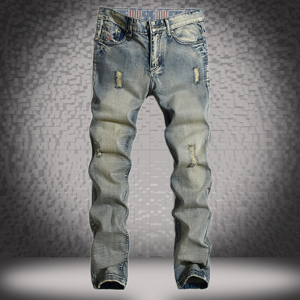 Fashion Ripped Cool Jeans Men - enhanced image 2