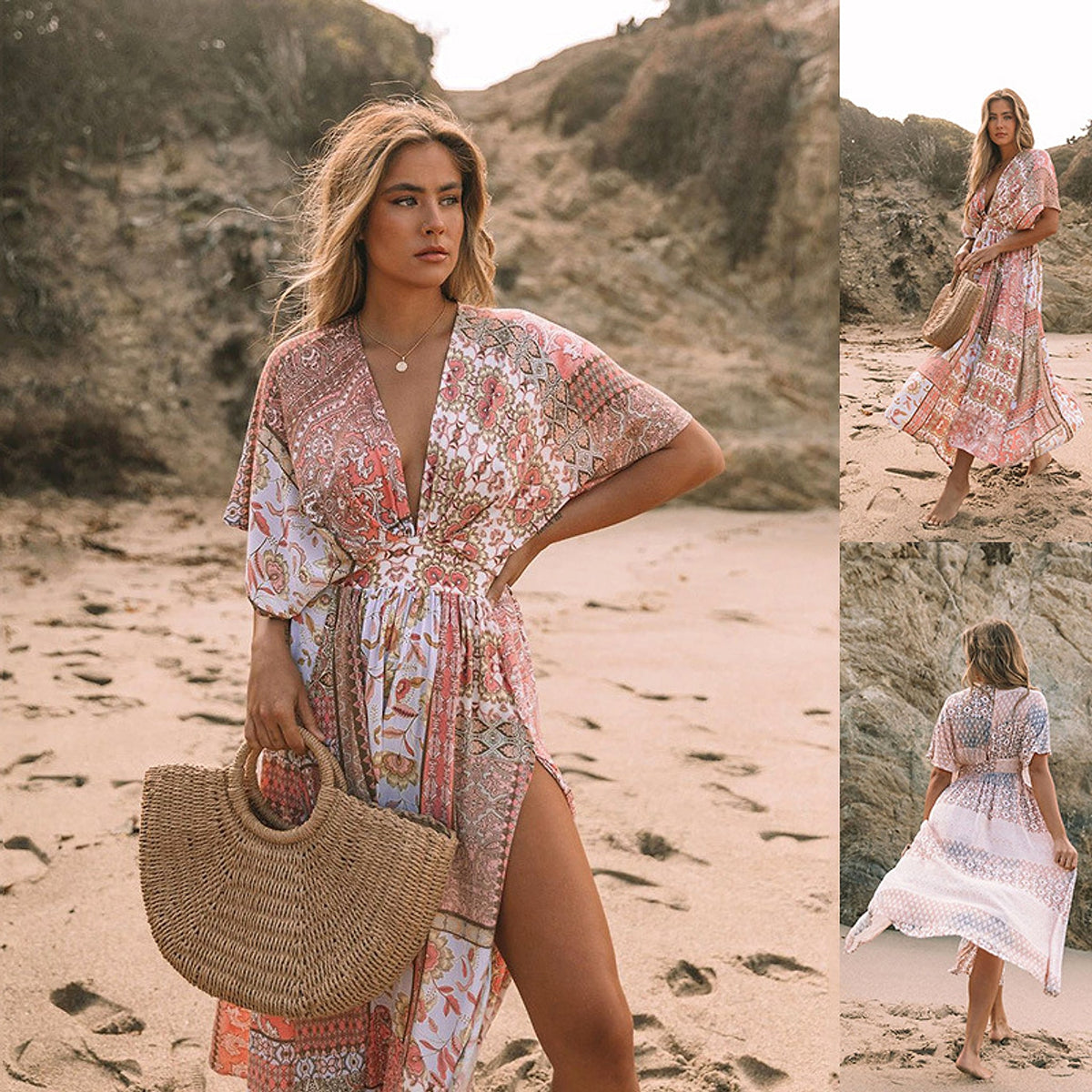 Fashion Spring Printing Dress Women - enhanced image 2