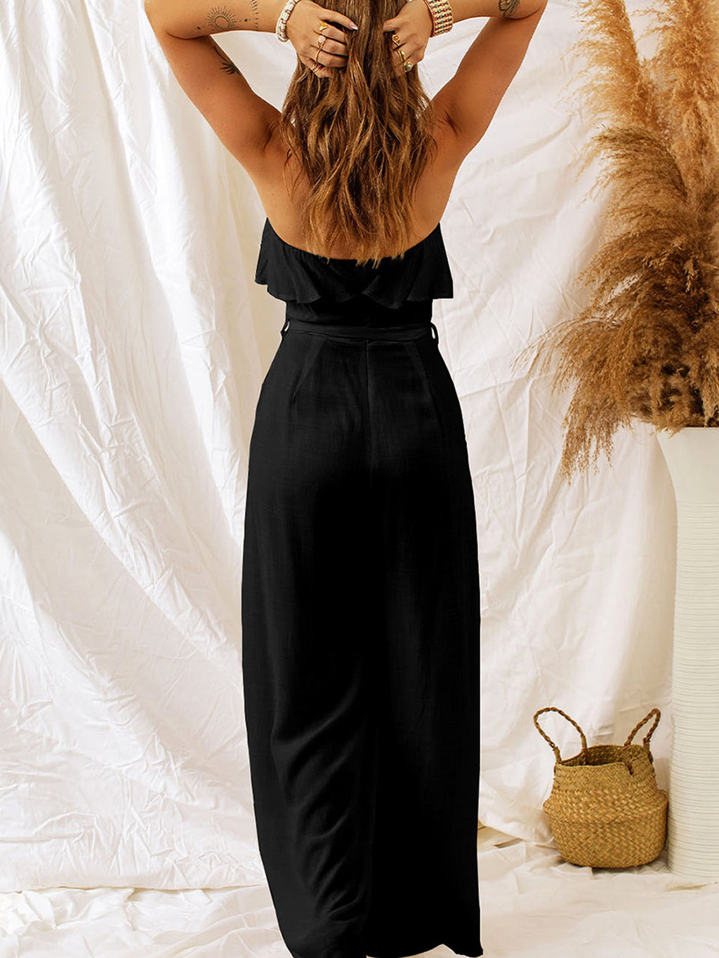 A.1 Fashionable Simple Off-shoulder Jumpsuit For Women - enhanced image 2