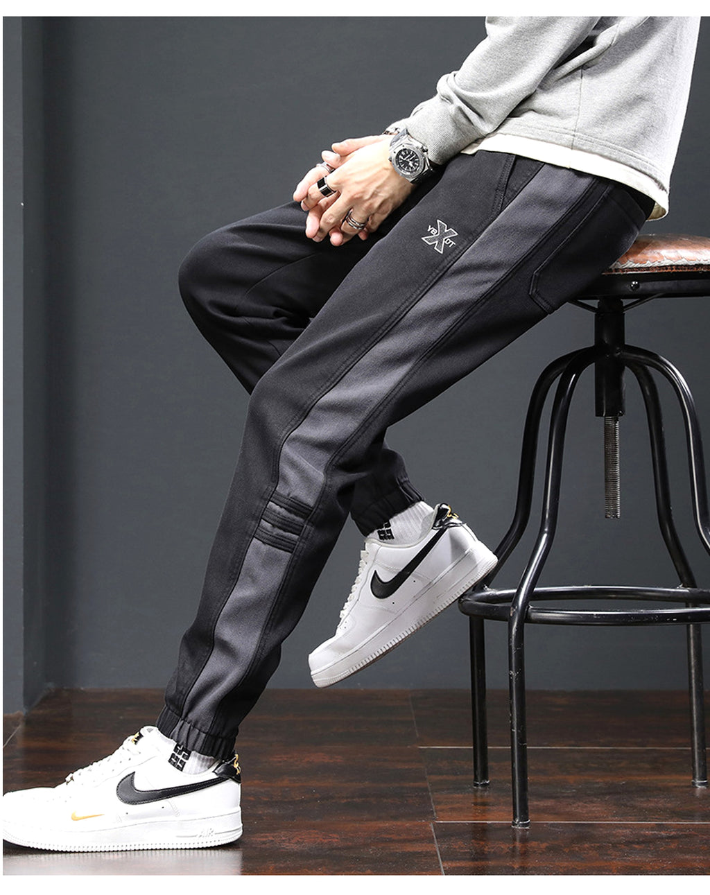 Fleece Lined Padded Warm Keeping Track  Loose Casual (Jeans & Pants) - enhanced image 2