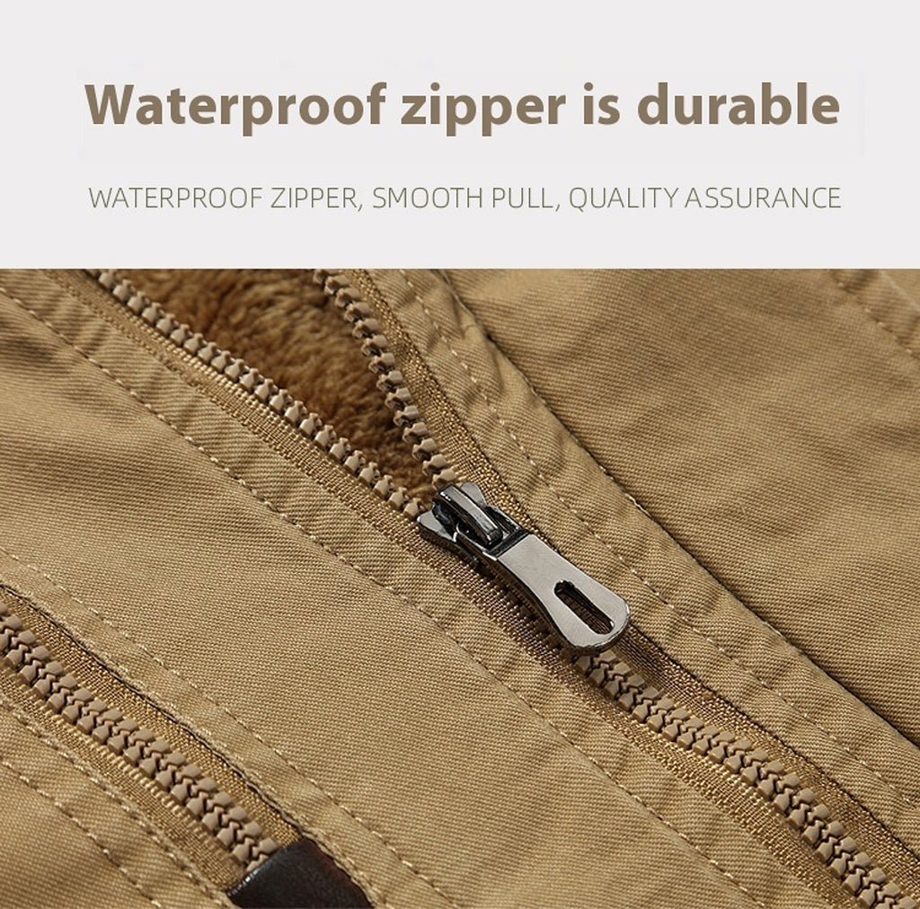 Fleece-lined Warm-keeping And Cold-proof Warm Men's Casual Jacket - enhanced image 2
