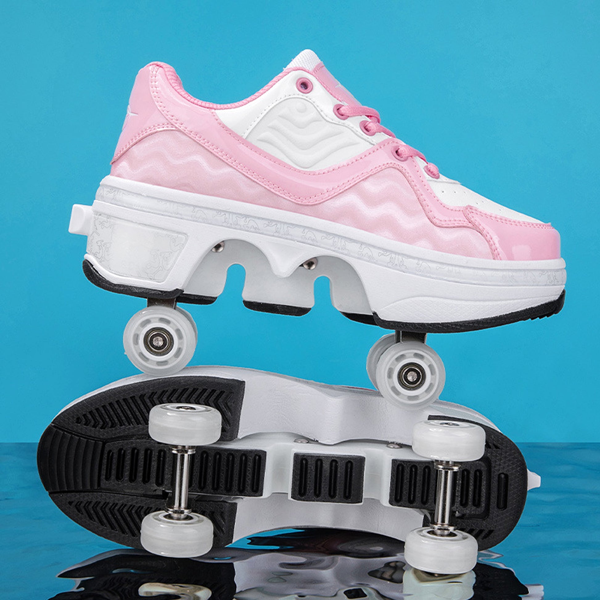 Four-wheel Rollerskate Children's Student Version 6-15 Years Old Roller Skating Sneakers - enhanced image 2