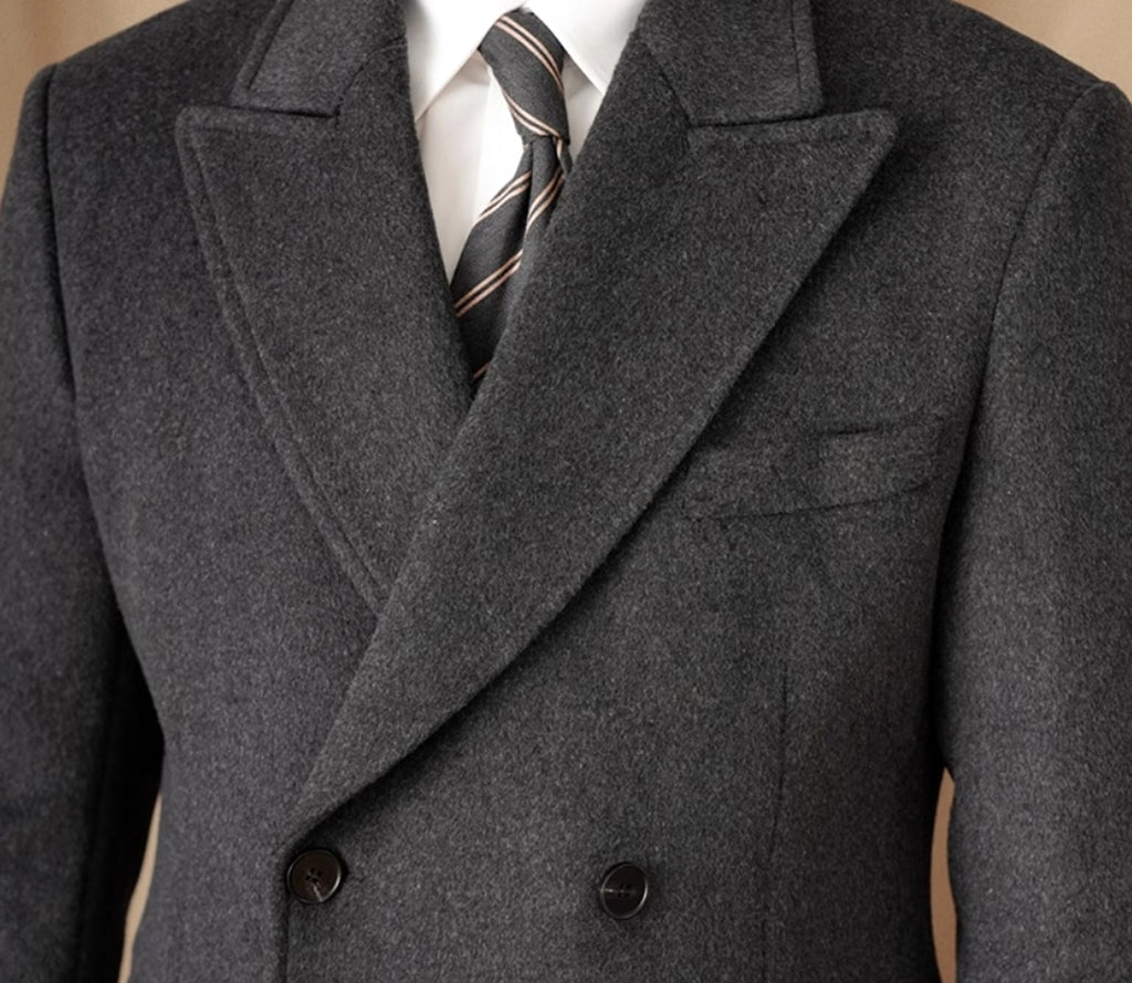 HauteWool™ – Double-Breasted Wool Coat (25% Wool Blend) - enhanced image 2