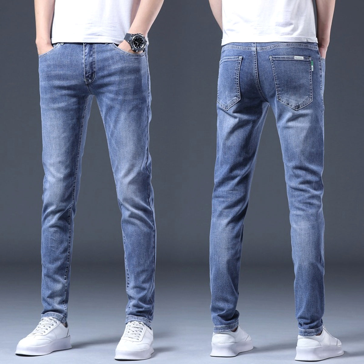 High End Blue Jeans Men Summer - enhanced image 2