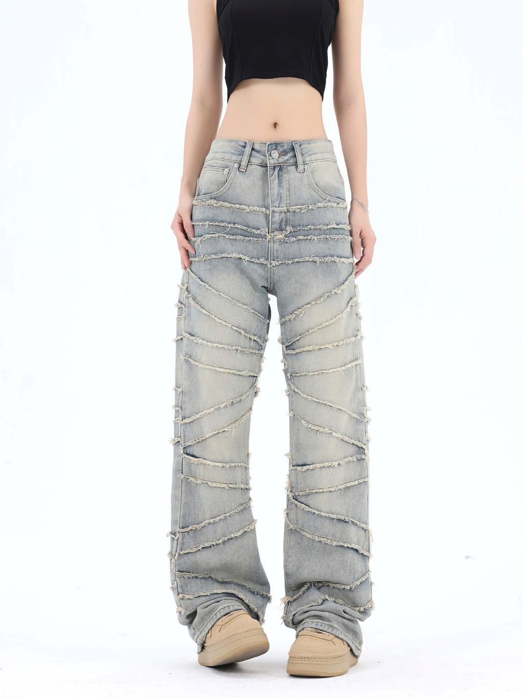 High Street Women 's Jeans With Whiskers Youth - enhanced image 2
