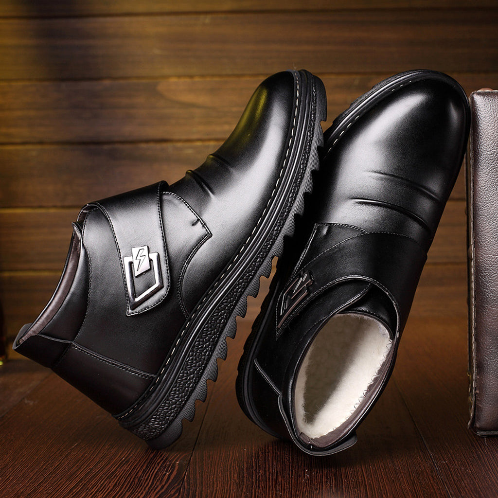 High-top shoes plus cashmere men's shoes - enhanced image 2